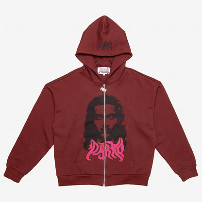 Burgundy Hooded Sweatshirt